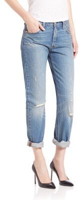 Levi's 501 Distressed Cuffed Jeans