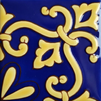 Casablanca Market Mediterranean 4'' X 4'' Sardinia Hand Painted Ceramic Decorative Accent Tile