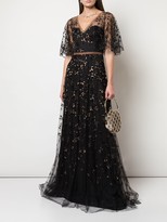 Thumbnail for your product : Marchesa Notte Metallic Floral Gown