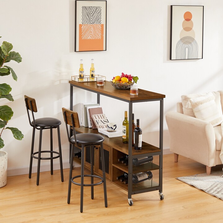 Wine shelf table, modern wine bar console table, bar table, TV