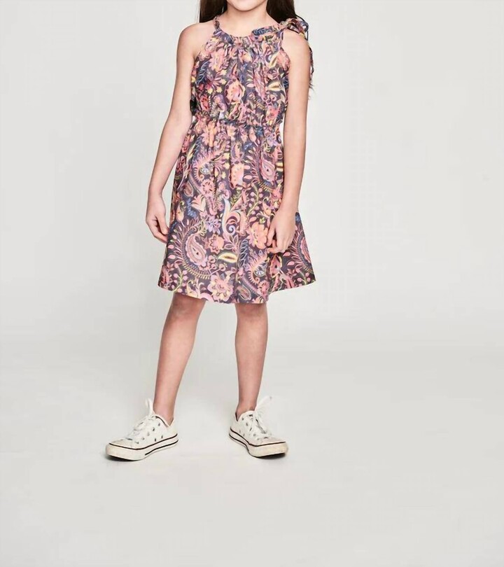 Munster Good Times Elkie Paisley Dress In Multi Color