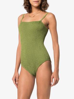 Hunza G Maria Strappy ribbed one piece swimsuit