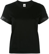 Comme Des Garçons Noir Kei Ninomiya - contrast-detail T-shirt - women - coton/Polyester - M