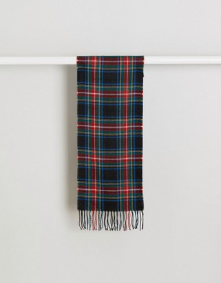 ASOS Woven Plaid Scarf In Black And Red