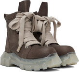 Thumbnail for your product : Rick Owens Taupe Jumbo Laced Bozo Tractor Boots