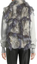 Thumbnail for your product : Adrienne Landau Short Patchwork Fur Vest