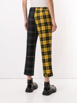 Thumbnail for your product : Monse Tartan Check Cropped Trousers
