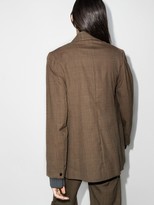Thumbnail for your product : Eftychia Checked Double-Breasted Blazer