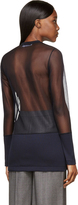 Thumbnail for your product : Toga Navy Sheer Multi Texture T-Shirt
