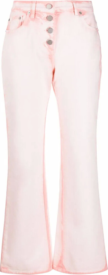 pink bootcut pants