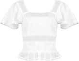 Thumbnail for your product : ALEXACHUNG Square Neck Cropped Blouse