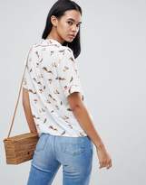 Thumbnail for your product : Pepe Jeans Suna Bird Print Rever Collar Shirt