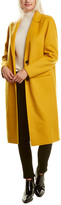 Thumbnail for your product : Mackage Hens-R Long Leather-Trim Wool Coat