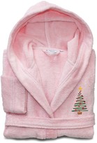 Thumbnail for your product : Linum Home Textiles Kids Hooded Terry Embroidered Christmas Tree Bathrobe