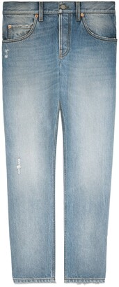 Gucci Tapered eco bleached denim pant