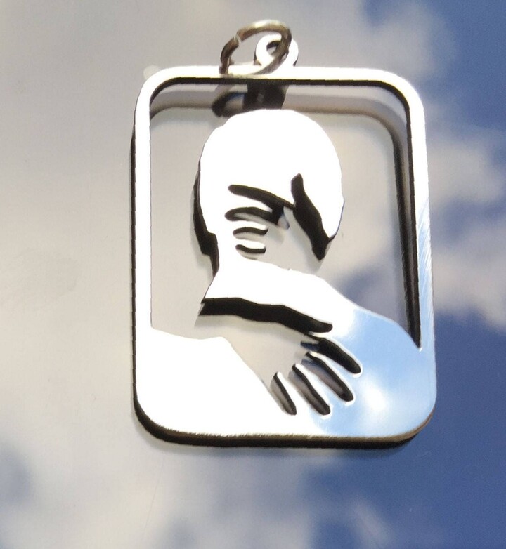 Etsy Sale Men & Women, Embrace, Gift For Him, Pairsurgical Stainless Steel Necklace Pendant, Christmas Gift, New Year