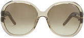 Thumbnail for your product : Chloé Clear Acetate Square Sunglasses, Brown