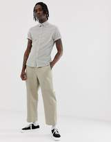 Thumbnail for your product : ASOS DESIGN slim fit stretch cord shirt in pale gray