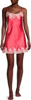 Thumbnail for your product : Josie Natori Lace-Trim Silk Chemise