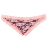 Thumbnail for your product : Charlotte Russe Color Block Lace Tanga Panties