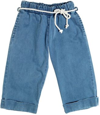 Mimisol Stretch Cotton Denim Cropped Pants