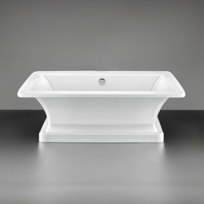 DREAMWERKS 67" x 30" Freestanding Acrylic Bathtub Solid Surface Deep Soaking Tubs