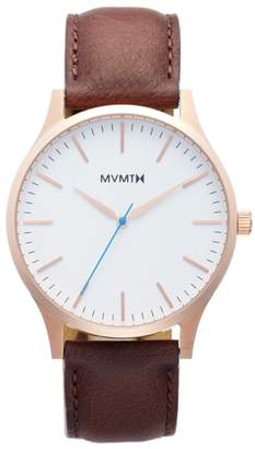 MVMT The 40 Leather Strap Watch, 40mm