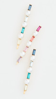 Thumbnail for your product : LELET NY Glass Pearl Baguette Pin Set of 3