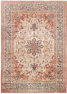 Astoria Grand Multi Color Fine Hand knotted Pure silk Sino Tabriz Rug 14'6\