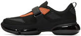 Thumbnail for your product : Prada Black and Orange Cloudbust Sneakers