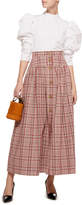 Thumbnail for your product : Freya Rejina Pyo Pleated Checked Cotton-Poplin Midi Skirt