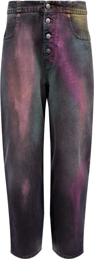 MM6 MAISON MARGIELA Bleached-Effect Straight-Leg Jeans