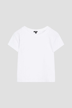 Monrow Cropped stretch-cotton jersey T-shirt