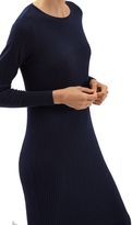 Thumbnail for your product : Jaeger Wool Ribbed Detail Dress