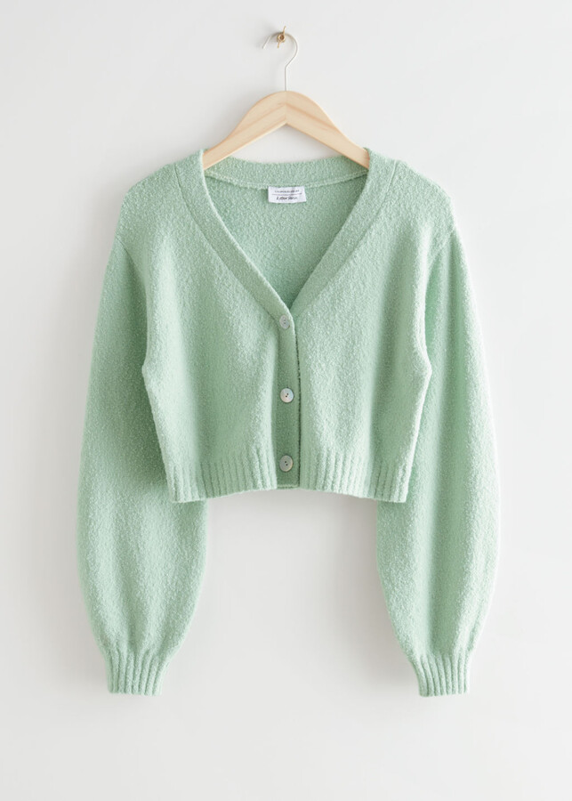 And other stories Cropped Boxy Knit Cardigan - ShopStyle