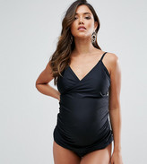 Thumbnail for your product : Wolfwhistle Wolf & Whistle Maternity Wrap Tankini Top B-F Cup