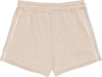Chloé Children Logo-Embroidered Jersey Track Shorts