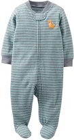 Thumbnail for your product : Carter's Micro Fleece Footie (Baby) - Striped Fox-Newborn