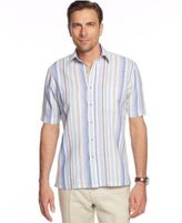 Thumbnail for your product : Tasso Elba Island Striped Linen-Blend Shirt