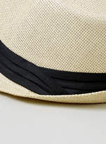 Thumbnail for your product : Topman White Weave Straw Trilby