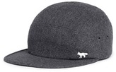 Thumbnail for your product : MAISON KITSUNÉ Fox logo embroidered wool blend cap