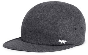 MAISON KITSUNÉ Fox logo embroidered wool blend cap