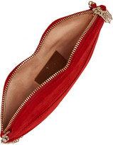 Thumbnail for your product : Charlotte Olympia Kiss Purse suede shoulder bag