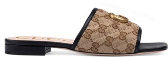 Gucci Women's GG matelasse canvas slide sandal