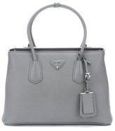 Thumbnail for your product : Prada marble grey saffiano leather convertible tote bag
