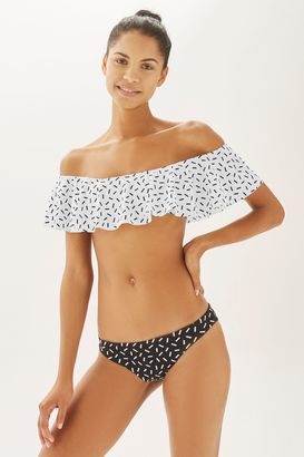 Topshop Sprinkle frill bardot bikini top
