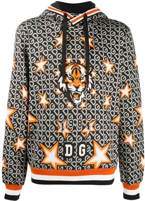 Dolce & Gabbana Tiger And Stars Print Hoodie - ShopStyle