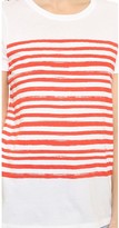 Thumbnail for your product : Vince Marker Stripe Short Sleeve Crew Tee