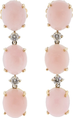 Irene Neuwirth JEWELRY Pink Opal And Diamond Earrings