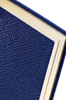 Thumbnail for your product : Smythson Printed Textured-leather Notebook